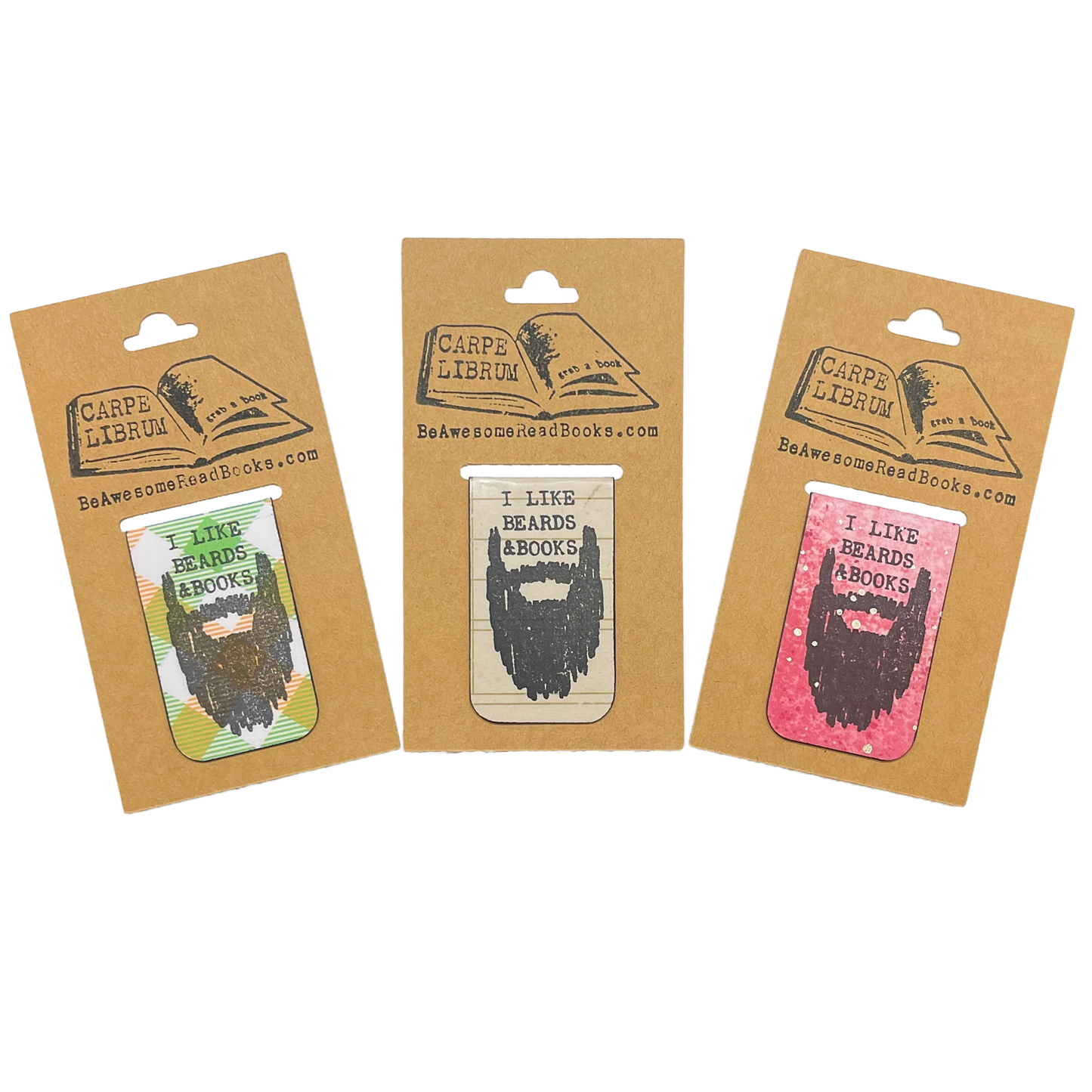 I Like Beards and Books Single Magnetic Bookmark