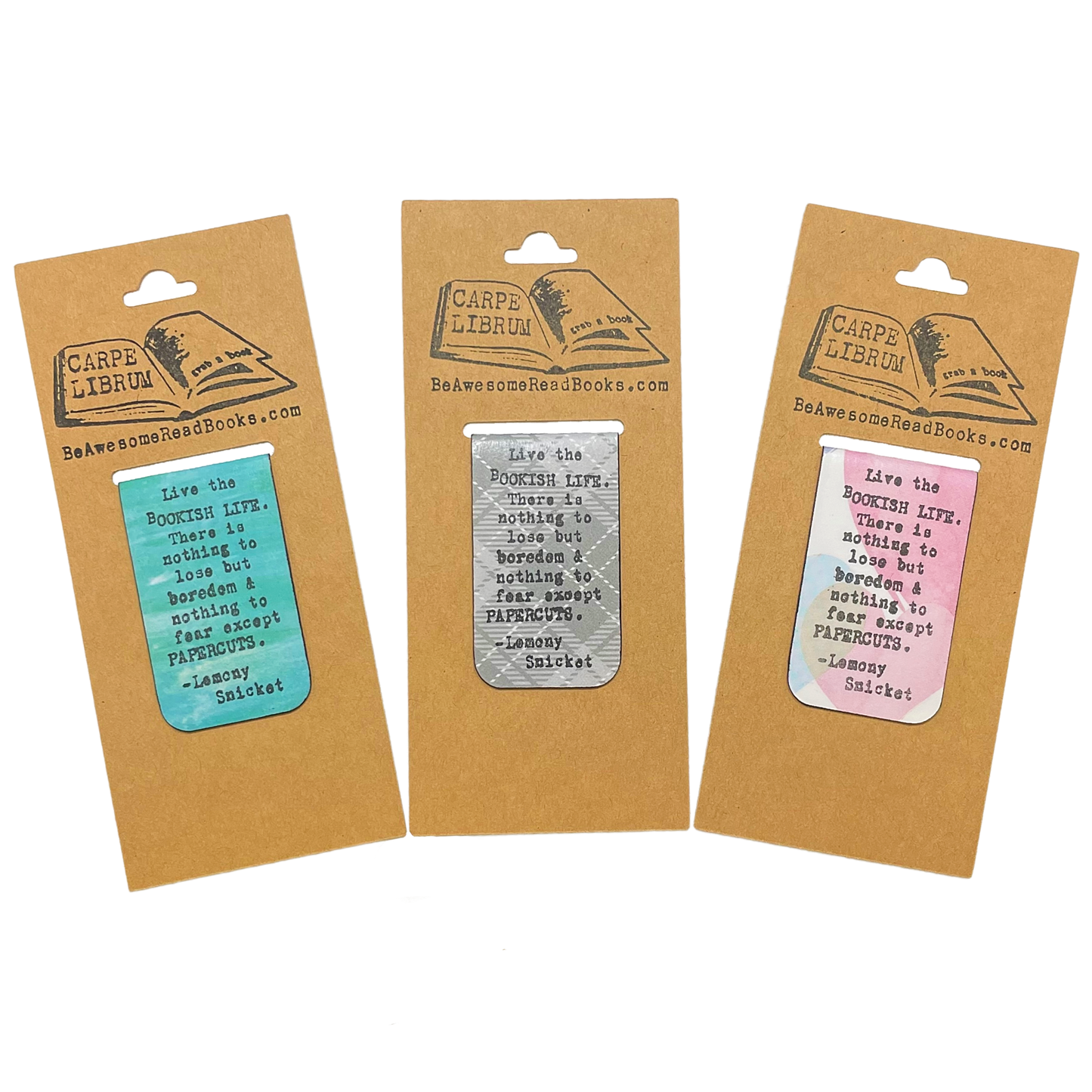 Live the Bookish Life Quote Single Magnetic Bookmark