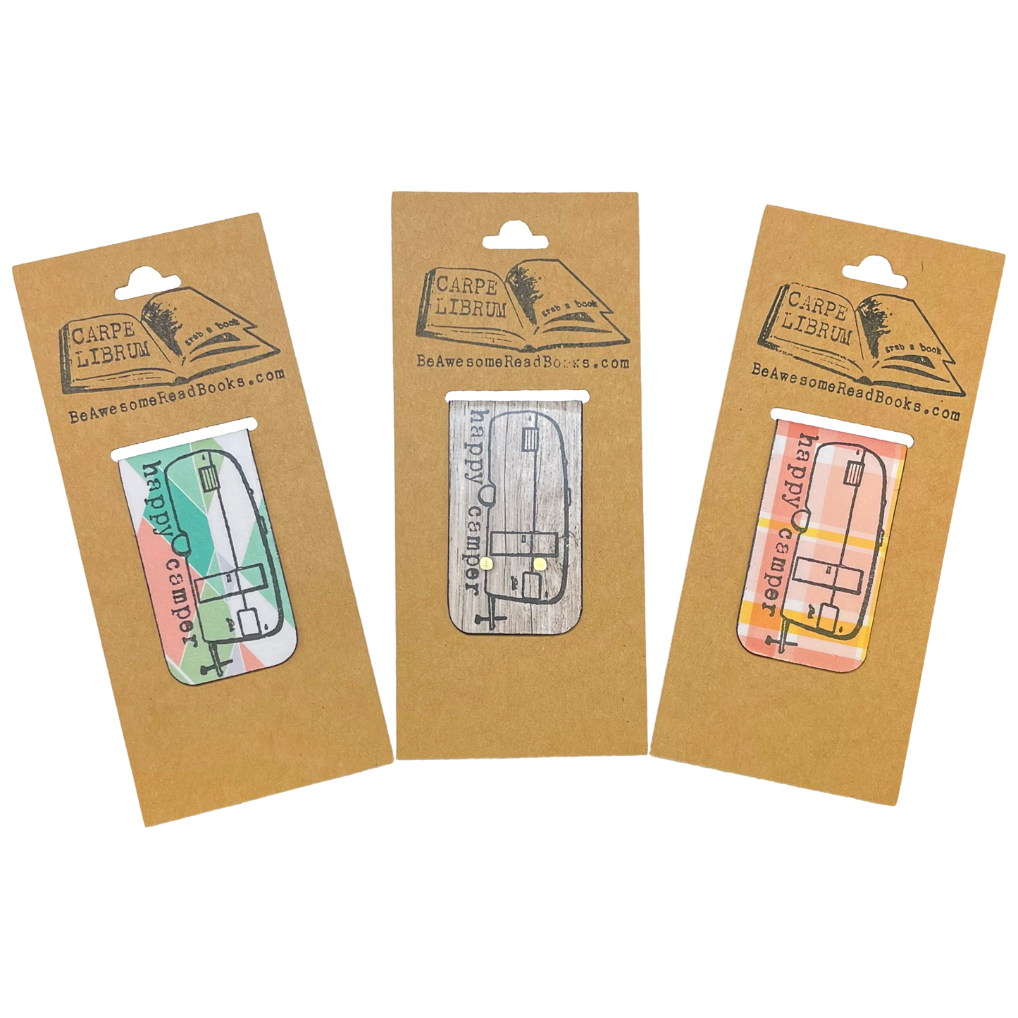 Happy Camper Single Magnetic Bookmark