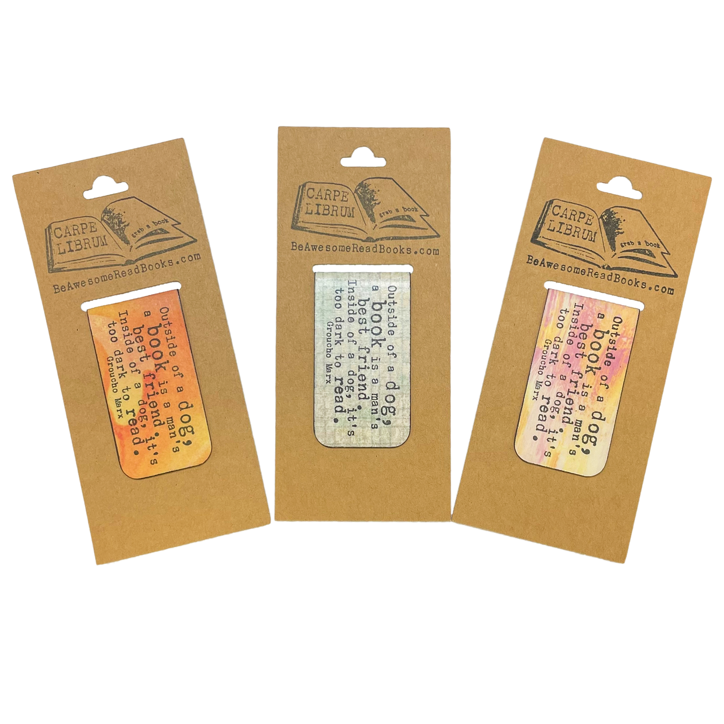 Groucho Marx Outside a Dog Quote Single Magnetic Bookmark