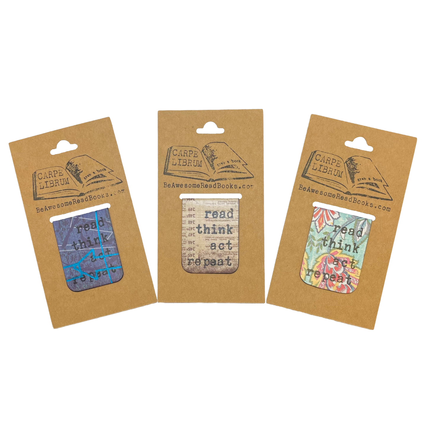 Read Think Act Repeat Single Magnetic Bookmark