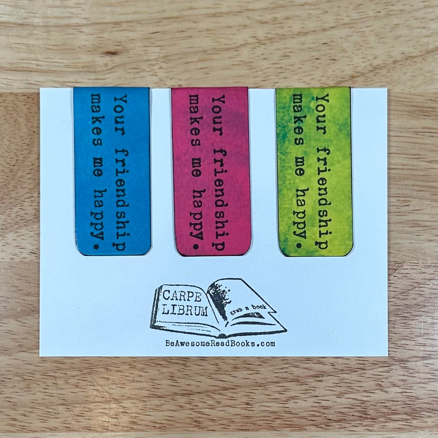 Your Friendship Makes Me Happy Bookmark Set
