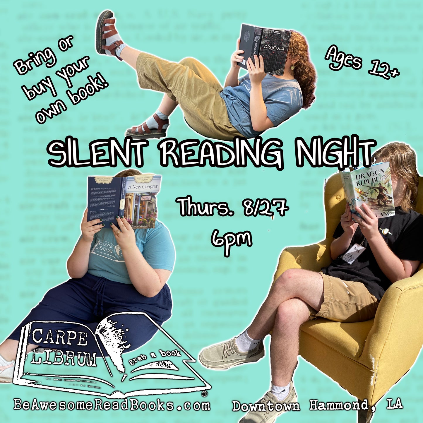 Silent Reading Night (Aug. 27 - 6pm)