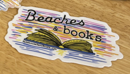 *New* 🏖️📖 Beaches and Books Sticker