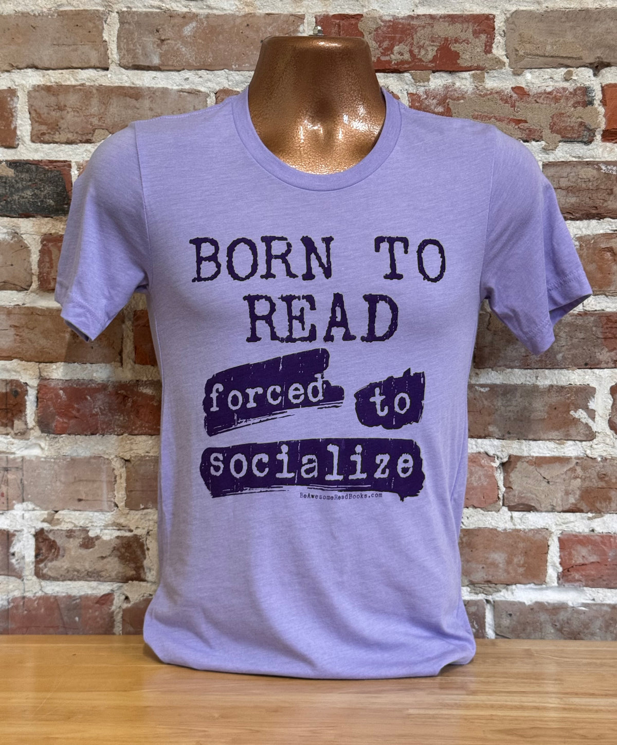 Born To Read Forced To Socialize Crewneck T-Shirt