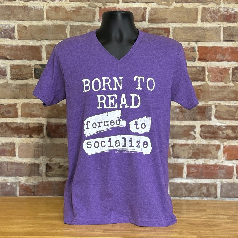 Born To Read Forced To Socialize V-neck T-Shirt