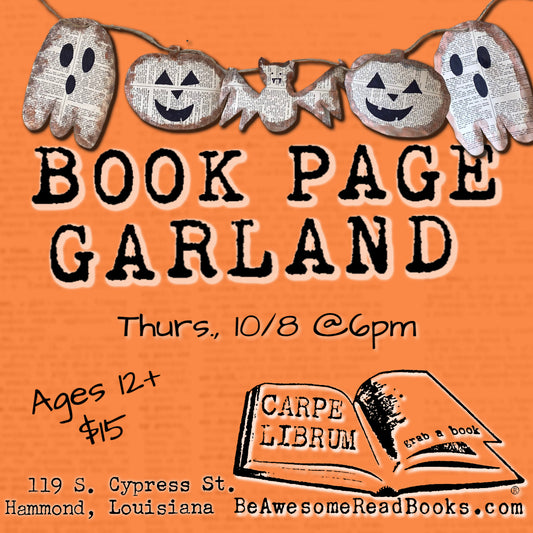 Craft Night: Halloween Book Page Garland (Oct. 8 - 6pm)