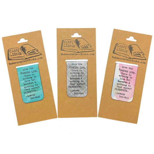 Live the Bookish Life Quote Single Magnetic Bookmark