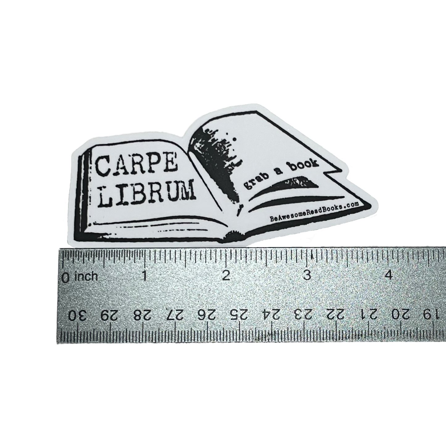 Carpe Librum Die Cut Book Logo Sticker