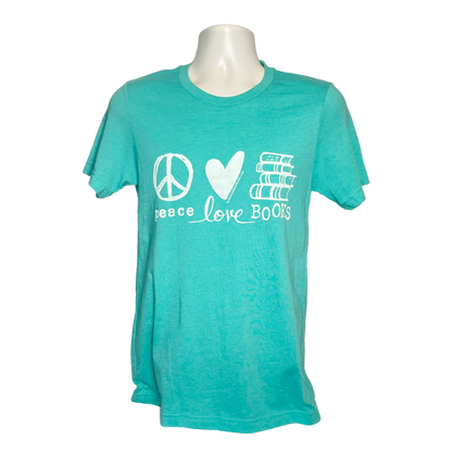 Peace Love Books Crewneck T-shirt