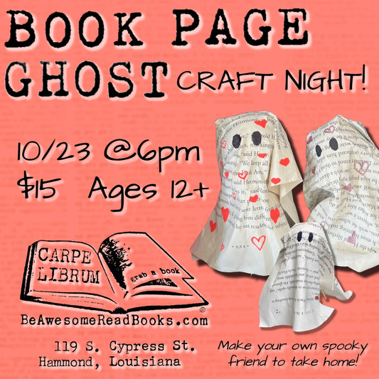 Craft Night: Book Page Ghosts (Oct. 23rd - 6pm)