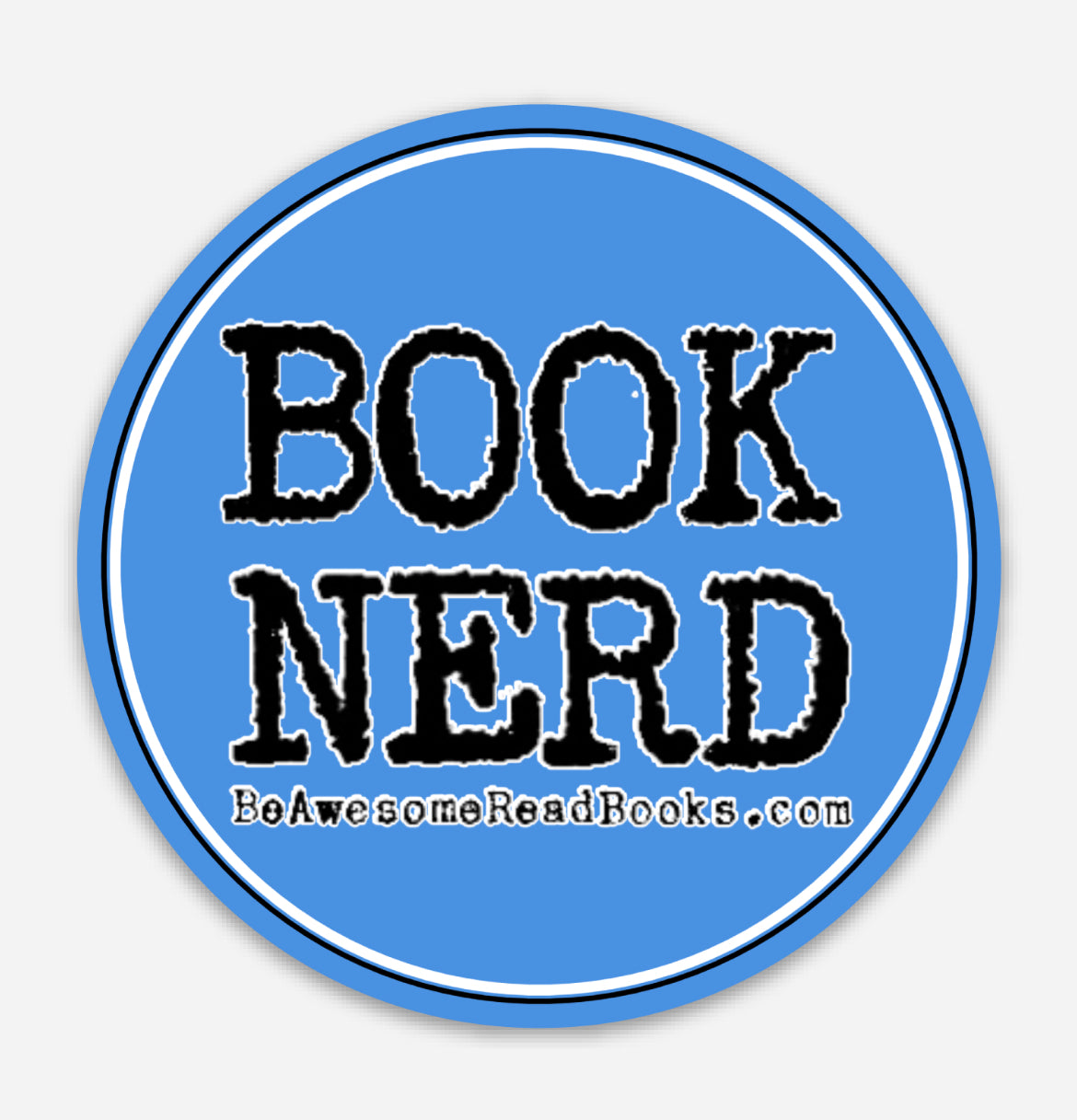Book Nerd Round Sticker