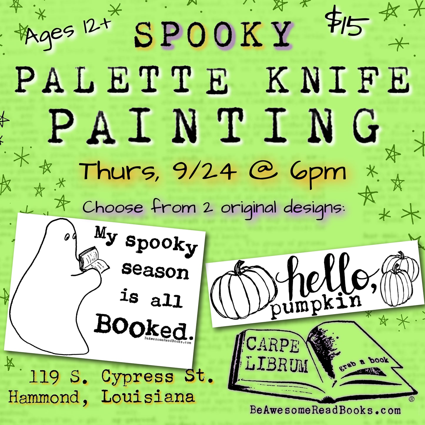 Craft Night: Spooky Palette Knife Painting (Thurs. Sept 24th - 6pm)
