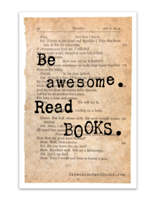 Be Awesome Read Books Rectangle Sticker