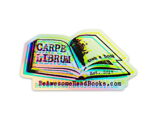 Carpe Librum Holographic Book Logo Sticker