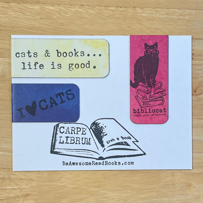 Cat Lover Magnetic Bookmarks Set